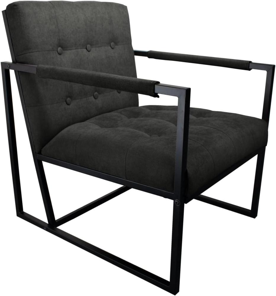 SVITA JONES Sessel Relaxsessel Lounge inkl. Sitz- und Rückenkissen dunkelgrau Bild 1