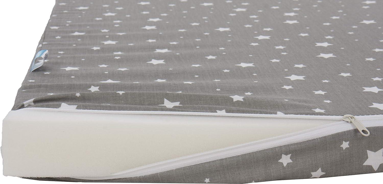 Fillikid 'Sterne' Matratze Laufgitter 93 x 100 cm grau Bild 1
