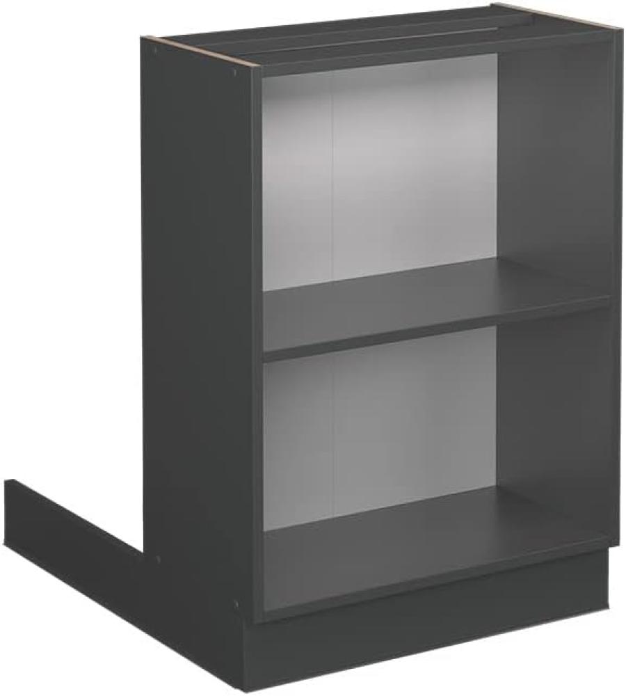 Vicco Küchenschrank Küchenmöbel Fame-Line modern Küche Einbauküche Küchenzeile Blende Unterschrank Hochschrank Hängeschrank (Anthrazit ohne Front, Regalinselunterschrank 60 cm) Bild 1