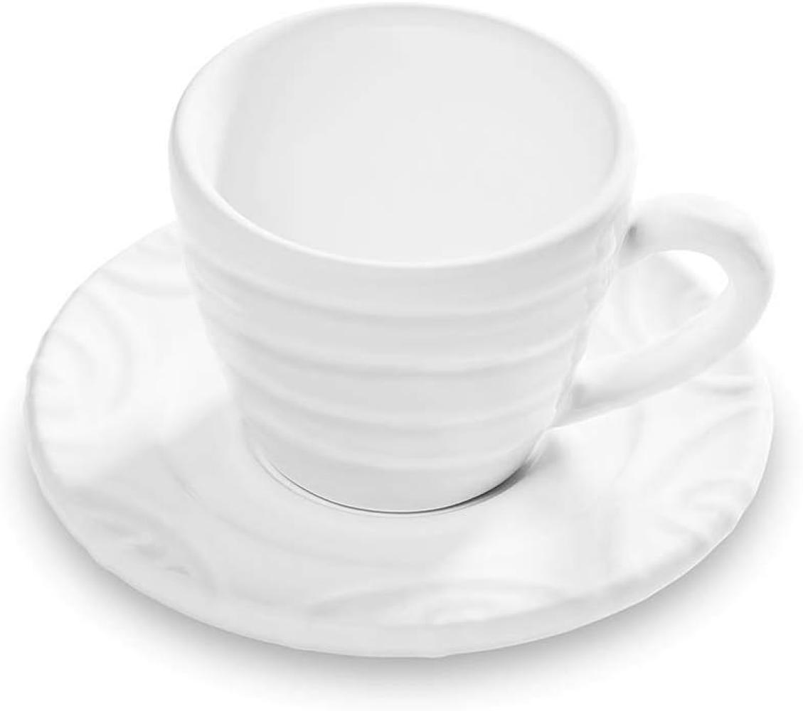 Weißgeflammt, Espresso für Dich/2tlg. im Geschenkkarton - Gmundner Keramik Espressotasse - Mikrowelle geeignet, Spülmaschinenfest Bild 1