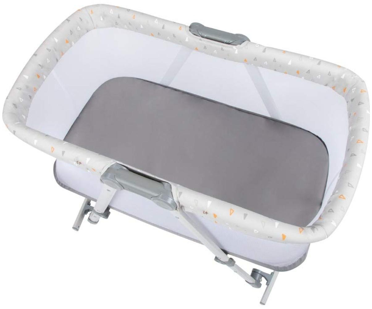 Safety 1st Babybett Morning Star, zusammen-klappbare Babywiege inkl. Reisetasche, geeignet ab der Geburt bis ca. 9 Monate, Warm Grey Bild 1