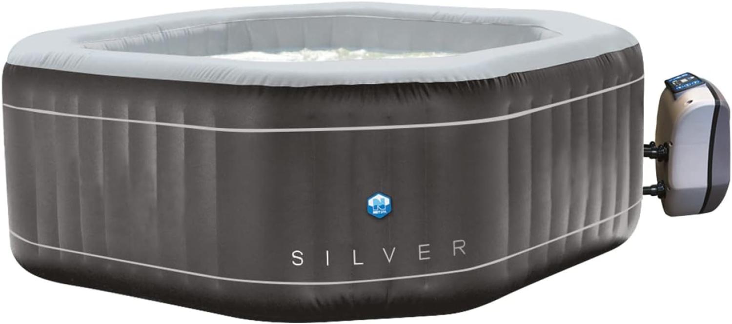 NetSpa Silver aufblasbarer Whirlpool für 5-6 Personen achteckig 185 x 185 x 70 cm Outdoor Whirlpool Bild 1
