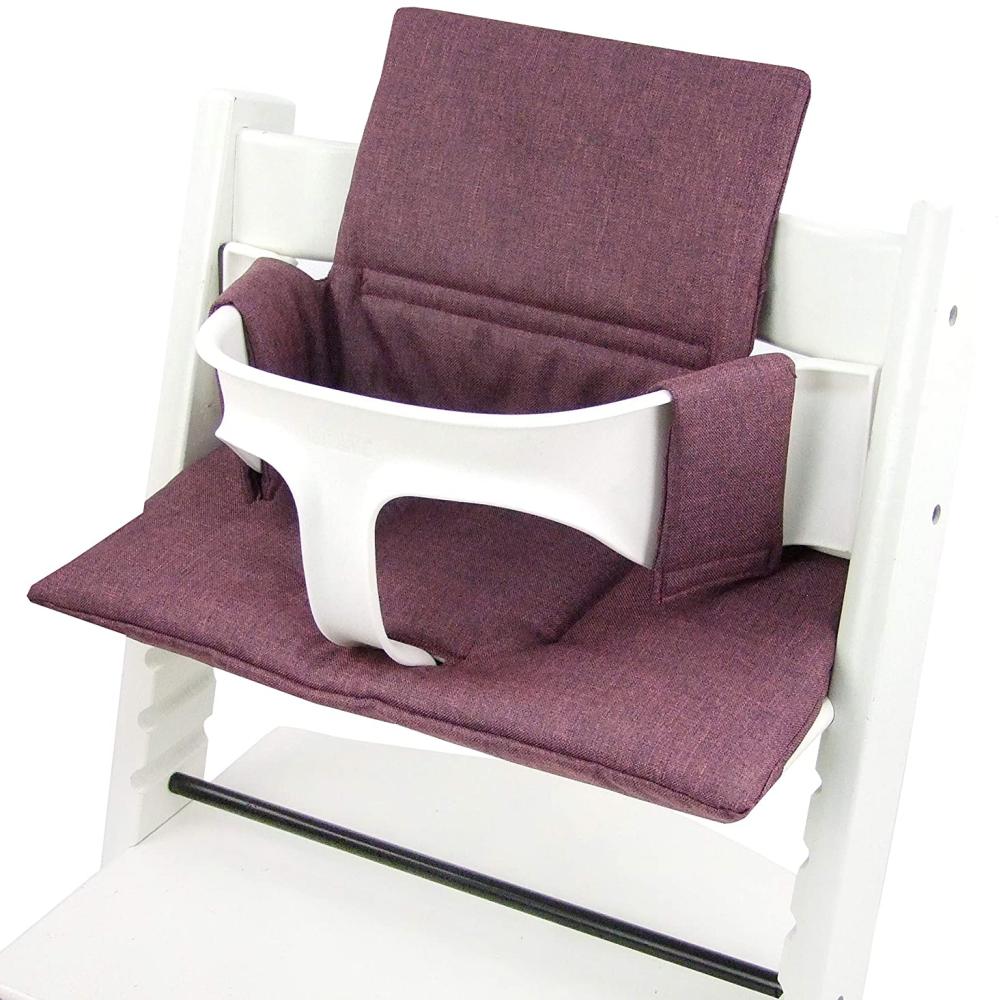 BAMBINIWELT Sitzkissen, kompatibel mit Stokke 'Tripp Trapp' Hochstuhl, meliert bordeaux ORG. Bild 1