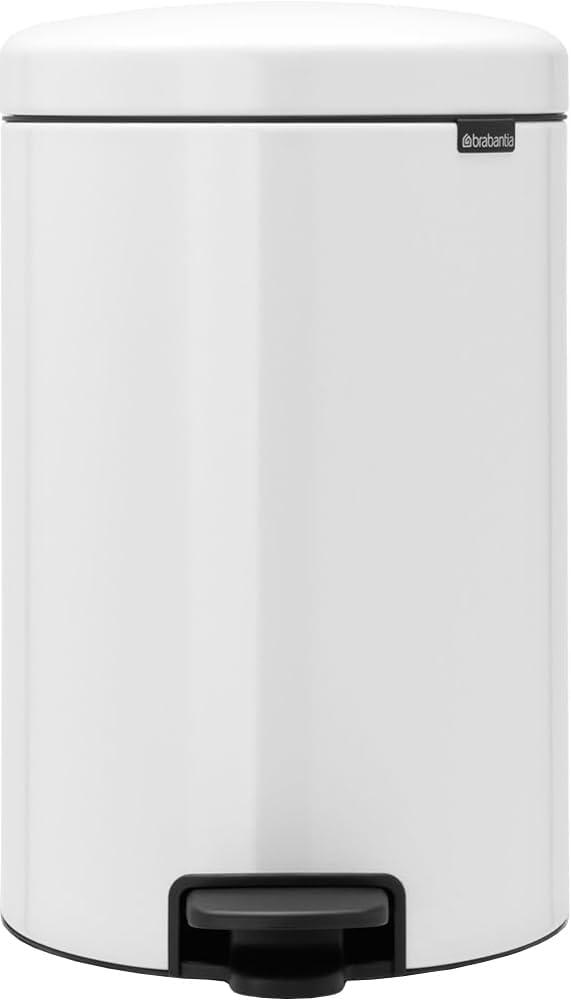 Treteimer 20 L mit Kunststoffeinsatz (B: 29cm, T: 38cm, H: 46,7cm) White Bild 1