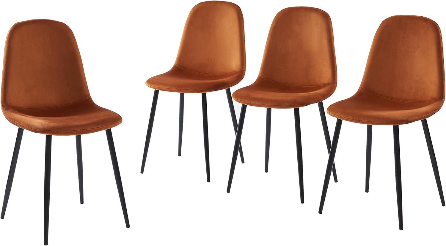 BAÏTA Lena Set mit 4 Stühlen, Metall, Rust, L44cm Bild 1