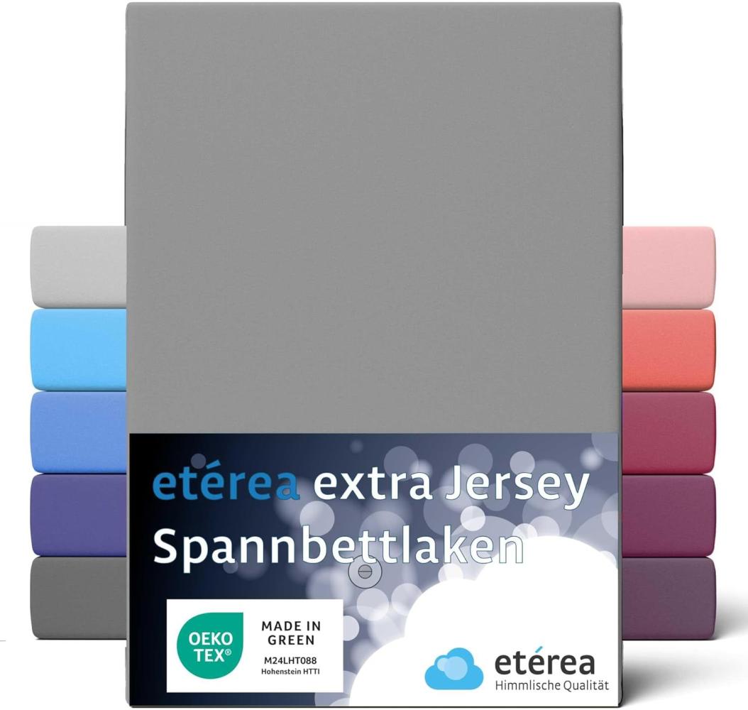 etérea Extra Jersey Spannbettlaken Frost Grau 180x200 - 200x220 cm Bild 1