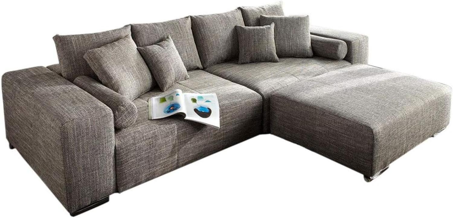 Couch Marbeya Hellgrau 290x110 cm mit Schlaffunktion Hocker Bild 1