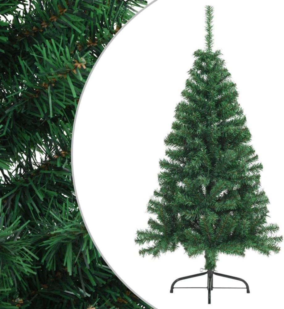 vidaXL Künstlicher Halber Weihnachtsbaum mit Ständer Grün 120 cm PVC Bild 1