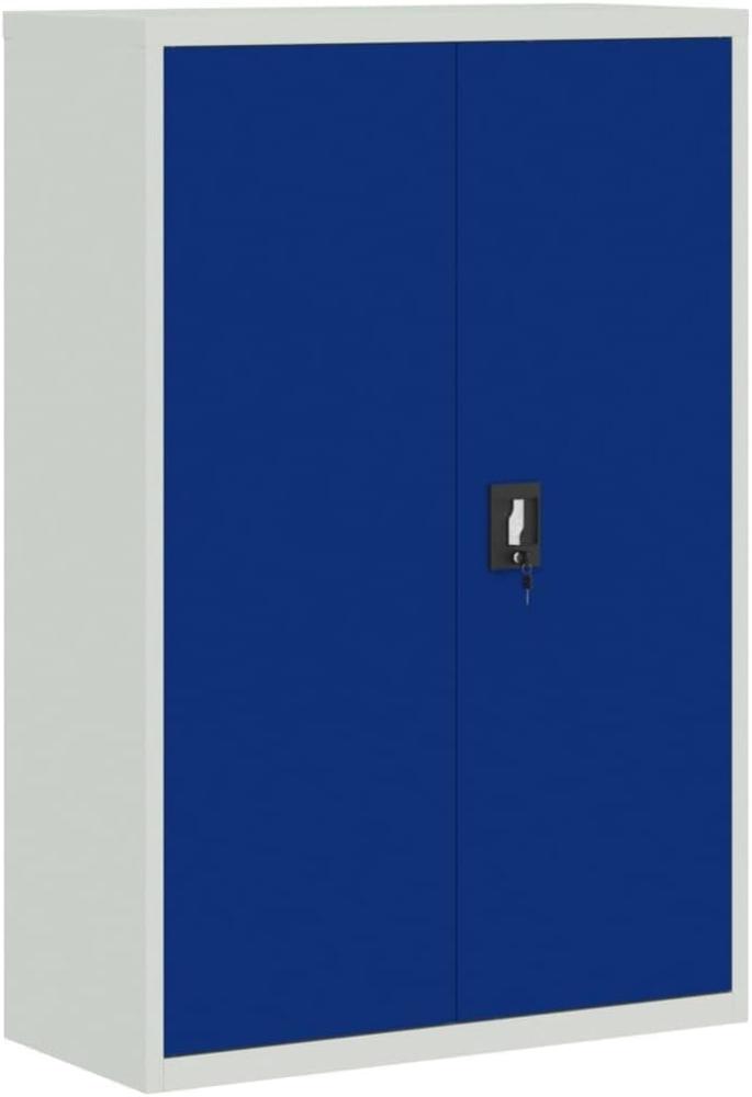 vidaXL Büroschrank Metall 90 x 40 x 140 cm Grau und Blau Bild 1