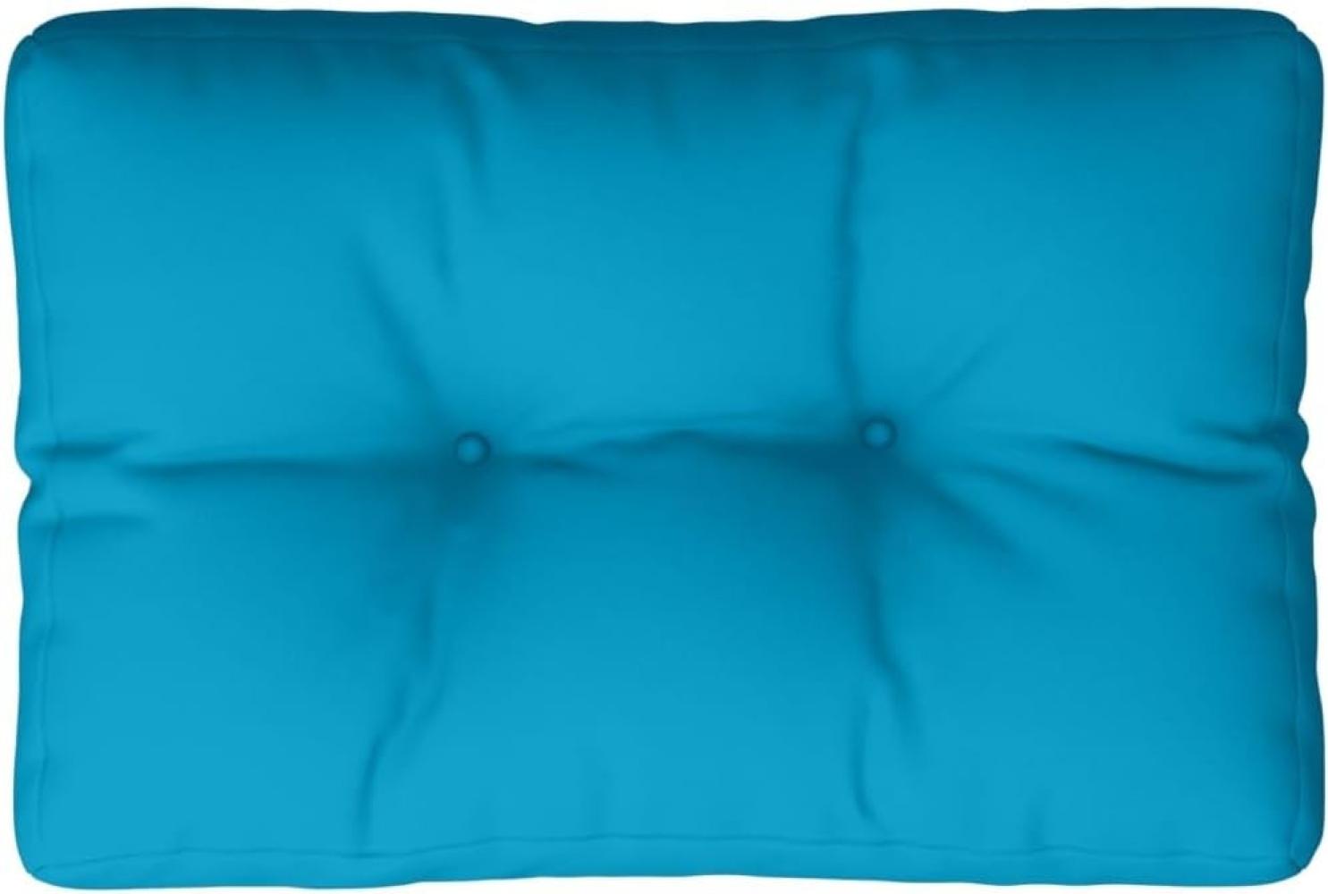 vidaXL Palettenkissen Hellblau 50x40x12 cm Stoff Bild 1