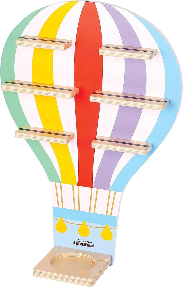 SpielMaus Holz Hörspielbox + Figuren Regal Heißluftballon, Mehrfarbig Bild 1