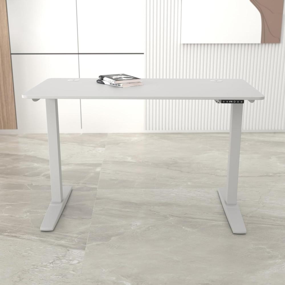 Höhenverstellbarer Tisch Kento 120x60cm Weiß [pro. tec] Bild 1