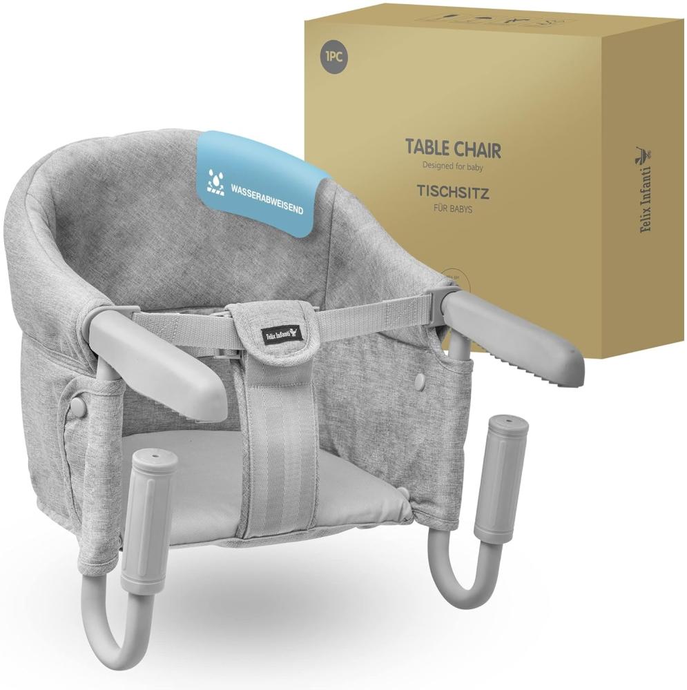 Felix Infanti Baby Hochstuhl inkl. Transporttasche | Sitzerhöhung Stuhl Kind | Hochwertiger Tischsitz | Mobiler Hochstuhl für Restaurants, Reise & Co | Kinderhochstuhl für unterwegs Bild 1