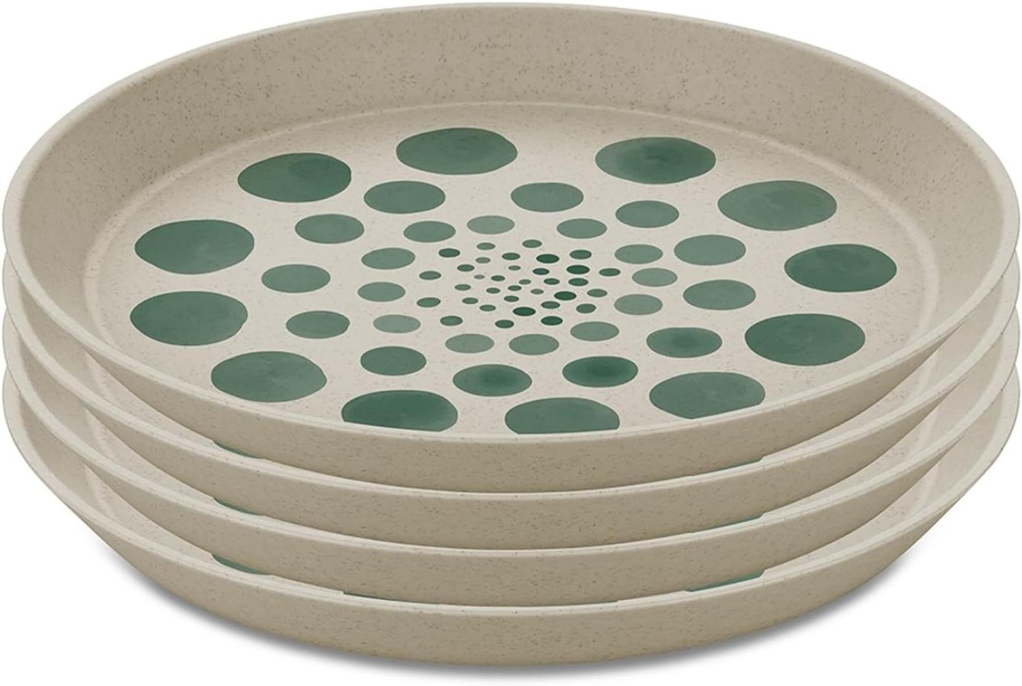 Koziol Teller-Set Connect Plate Monstera Dots 4-tlg, Kuchenteller, Kunststoff, Nature Desert Sand, 20. 5 cm, 1453700 Bild 1