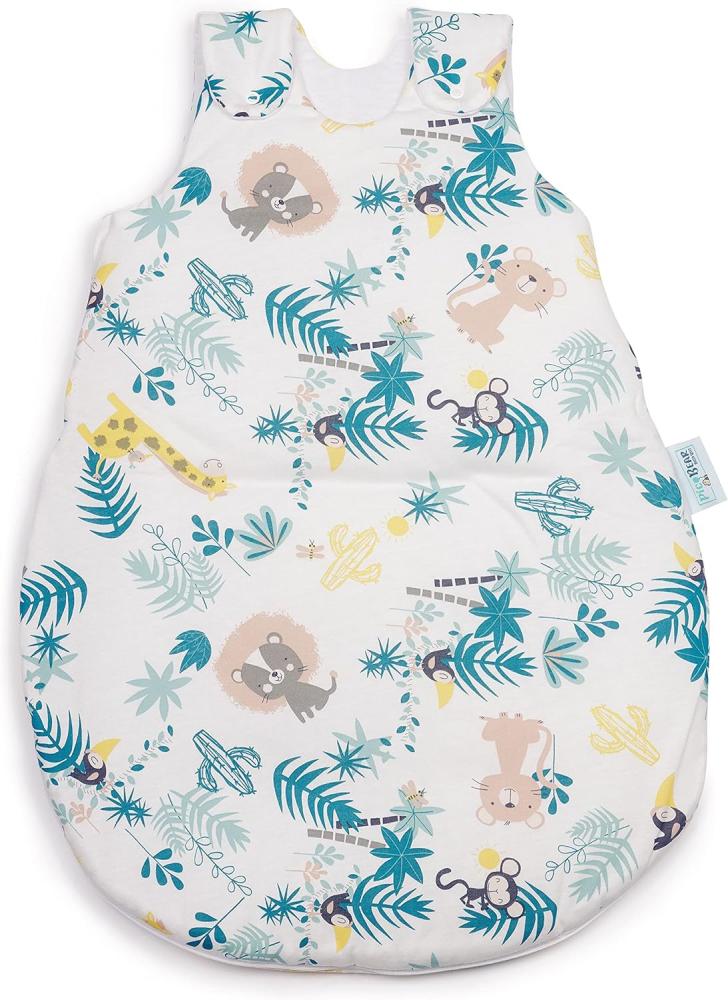 pic Bear Premium Babyschlafsack aus Jersey-Baumwolle – Atmungsaktiv, Mitwachsend und für Ganzjahres-Nutzung mit verstellbaren Größen 62/68 Jungle Bild 1