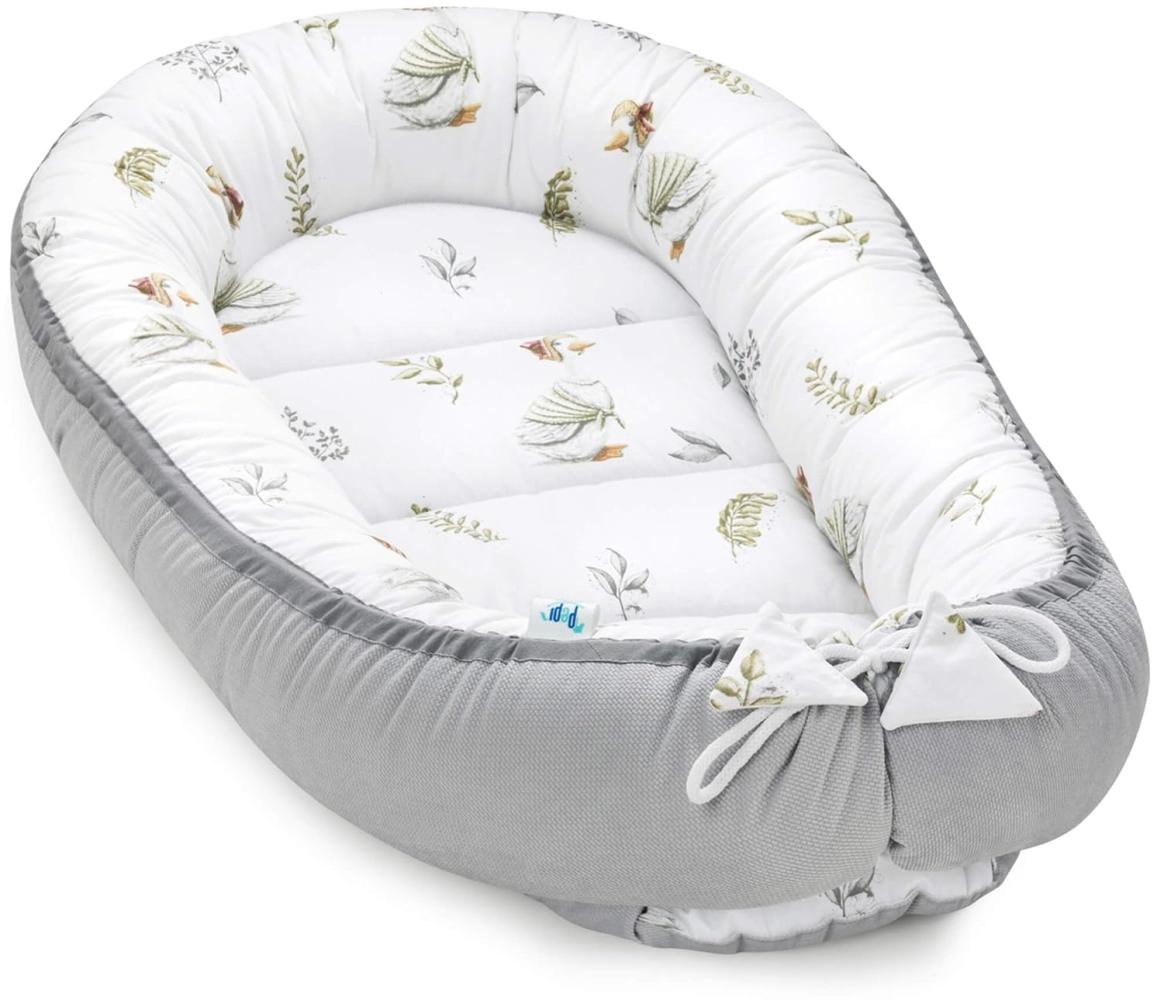 Pepi - Baby-Nest - Nestchen Baby - Baby-Nestchen für Neugeborene - Kuschelnest mit antiallergischer Füllung - Kokon aus Velvet und Baumwolle Bild 1