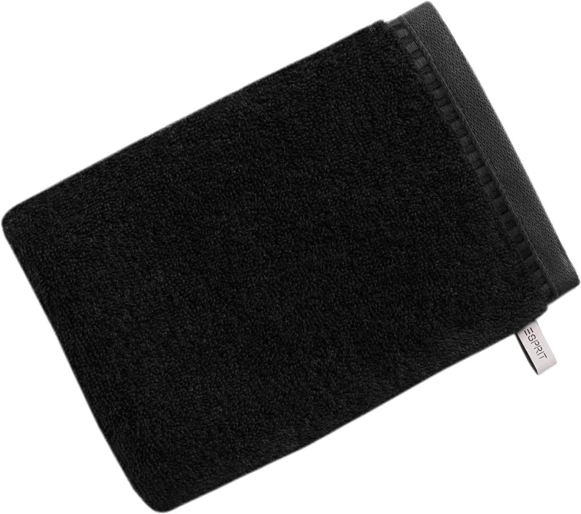 Esprit Handtücher Modern Solid | Waschhandschuh 16x22 cm | black Bild 1