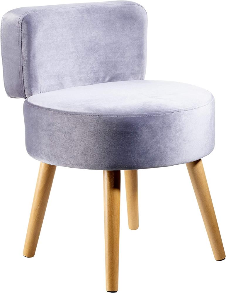 Echtwerk Sessel "Milo" mit Rückenlehne, Gepolsterte Oberfläche, 44 x 58 cm, 4, kg, Grau Bild 1