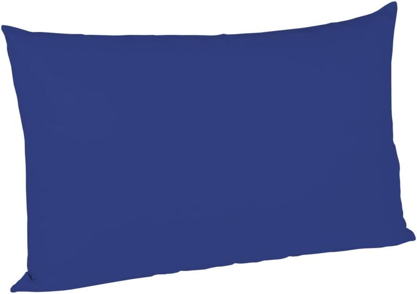Fleuresse Mako-Satin Kissenbezüge 40x60 cm uni mit RV DP 6012 royalblau Bild 1