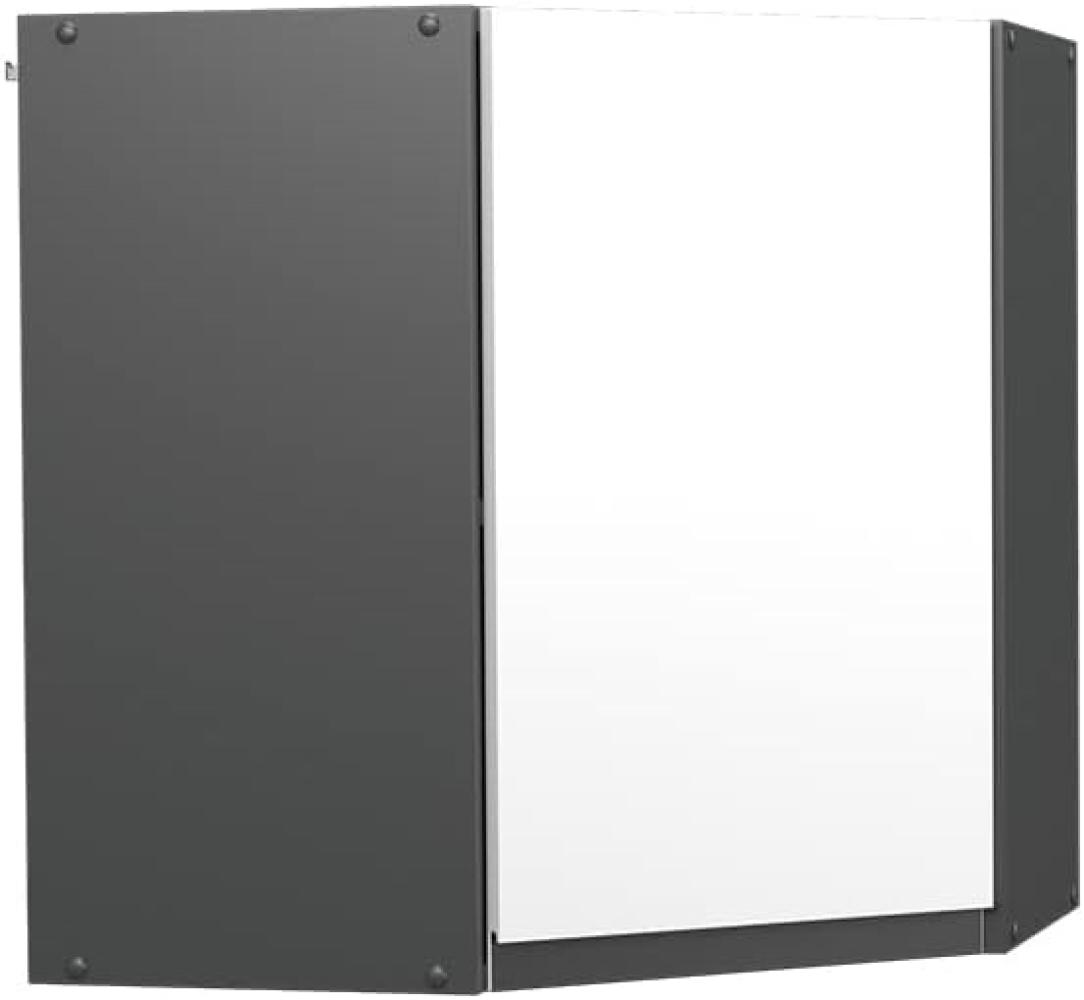 Vicco Eckhängeschrank Küchenschrank Küchenmöbel R-Line J-Shape 57 cm modern (Anthrazit-Weiß) Bild 1