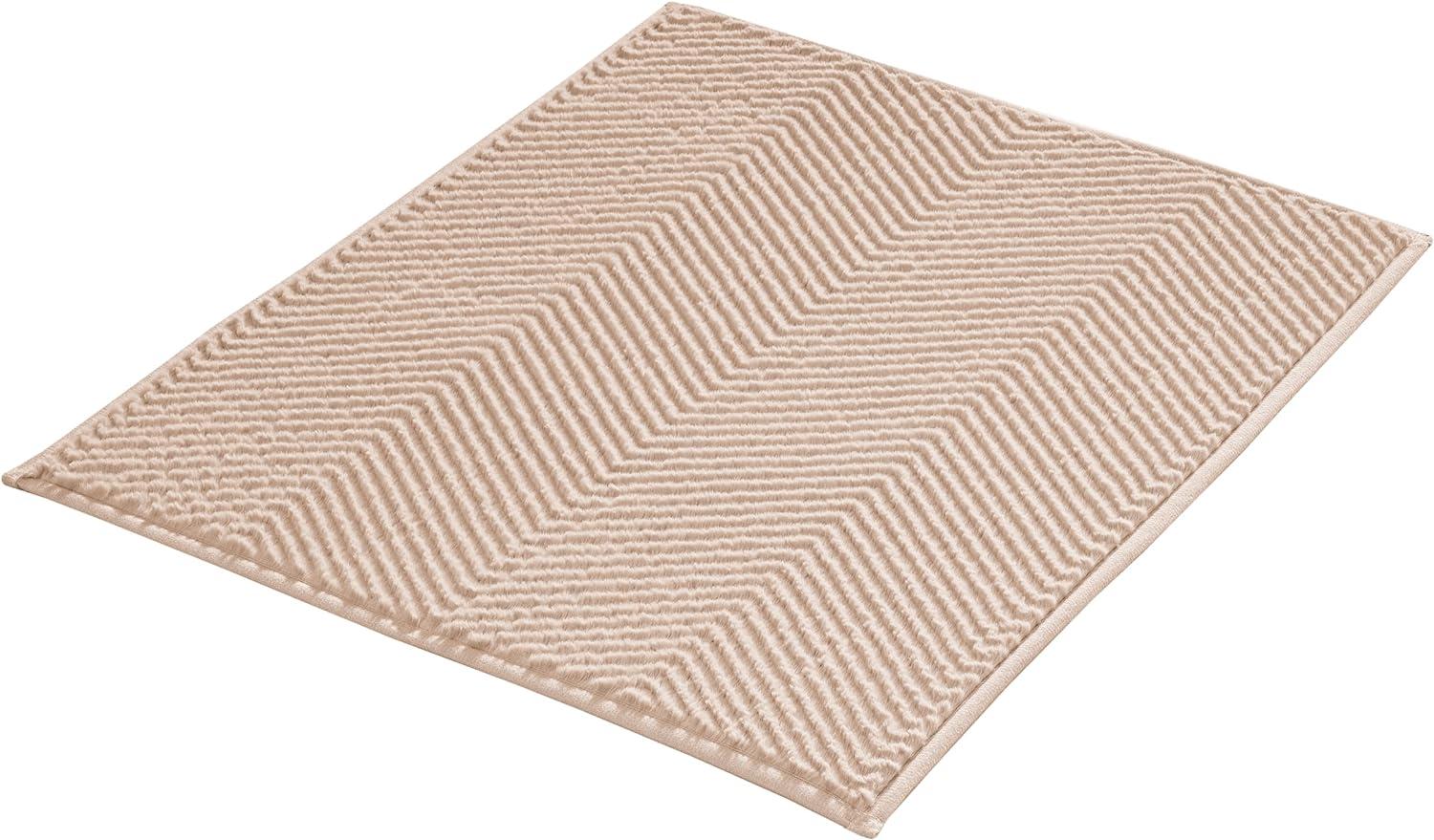 Kleine Wolke Badteppich Zigzag, 50x60 cm, Sandbeige Bild 1