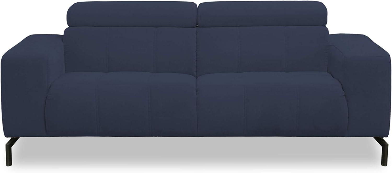 DOMO. Collection Cunelli Ecksofa, Sofa mit Rückenfunktion, Garnitur mit Relaxfunktion, dunkelblau, 208x104x79 cm Bild 1