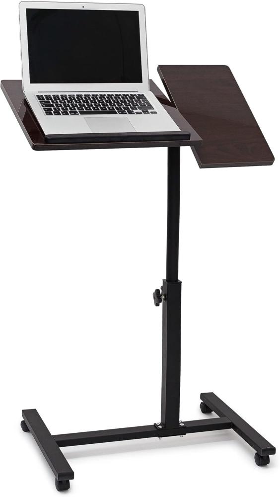 Laptoptisch höhenverstellbar, MDF/Stahl, Schwarz, 95 x 60 x 40,5 cm Bild 1