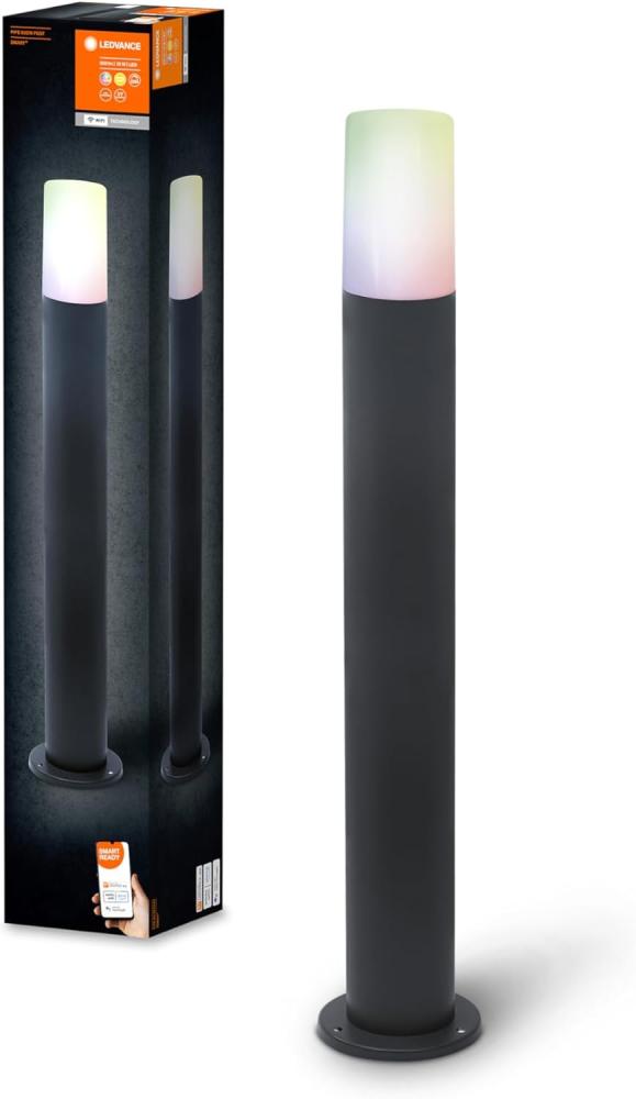 LEDVANCE Wifi SMART+ PIPE Gartenleuchte 80cm RGBW mehrfarbig 10W / 3000K Warmweiß schwarz Bild 1