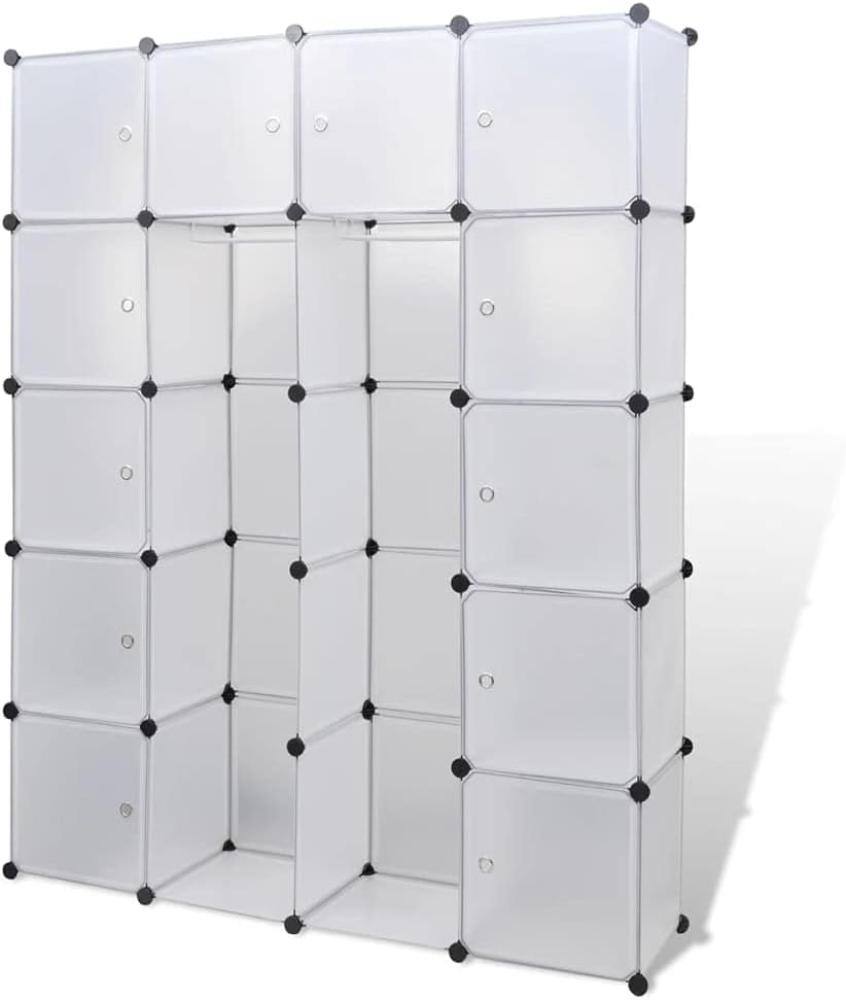vidaXL Modularer Schrank mit 14 Fächern weiß 37 x 146 x 180,5 cm Bild 1