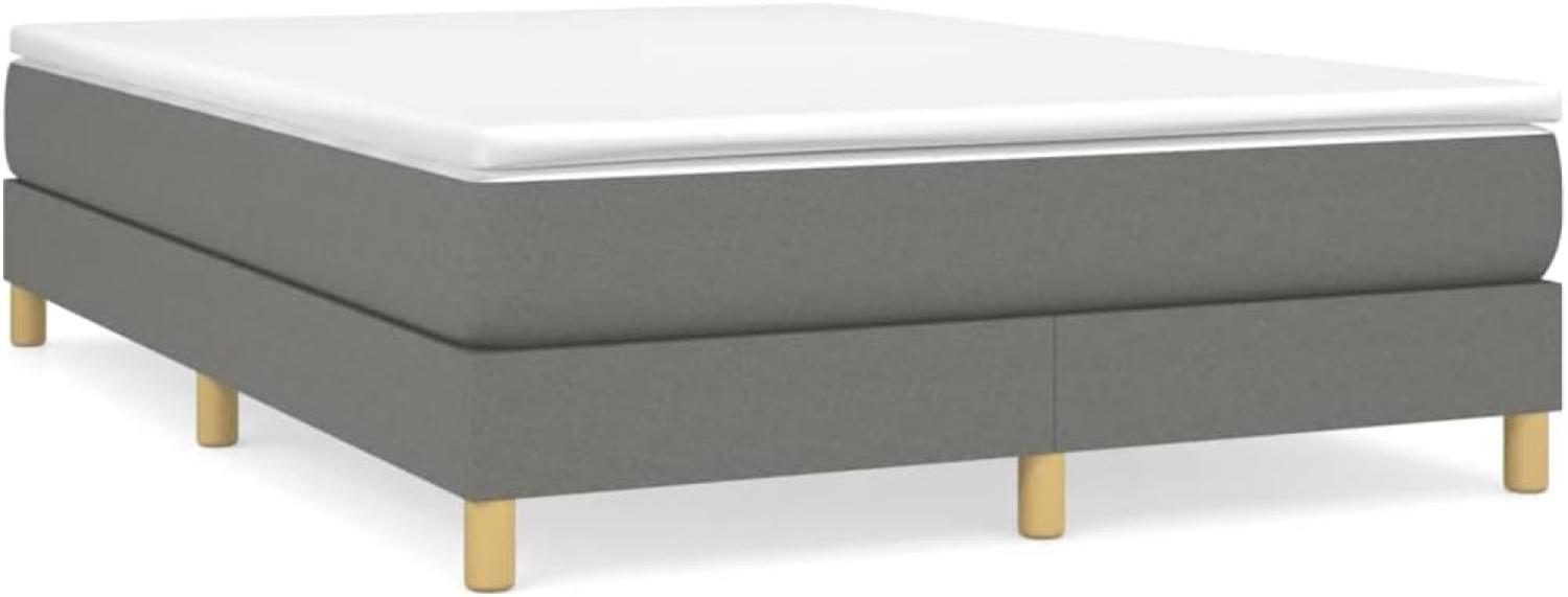 Boxspringbett Dunkelgrau 140x200 cm Stoff [3120615] Bild 1