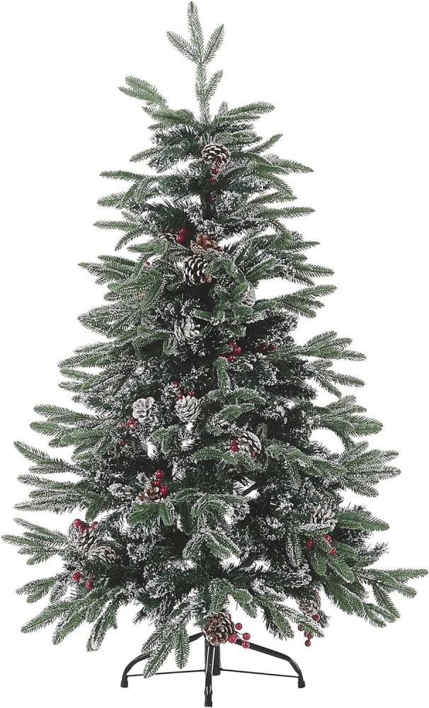 Künstlicher Weihnachtsbaum mit Schnee bestreut 120 cm grün DENALI Bild 1