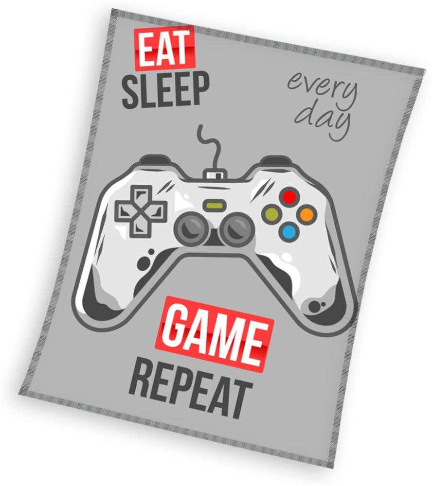 Gamer East Sleep Game Repeat Fleecedecke - 150 x 200 cm Bild 1
