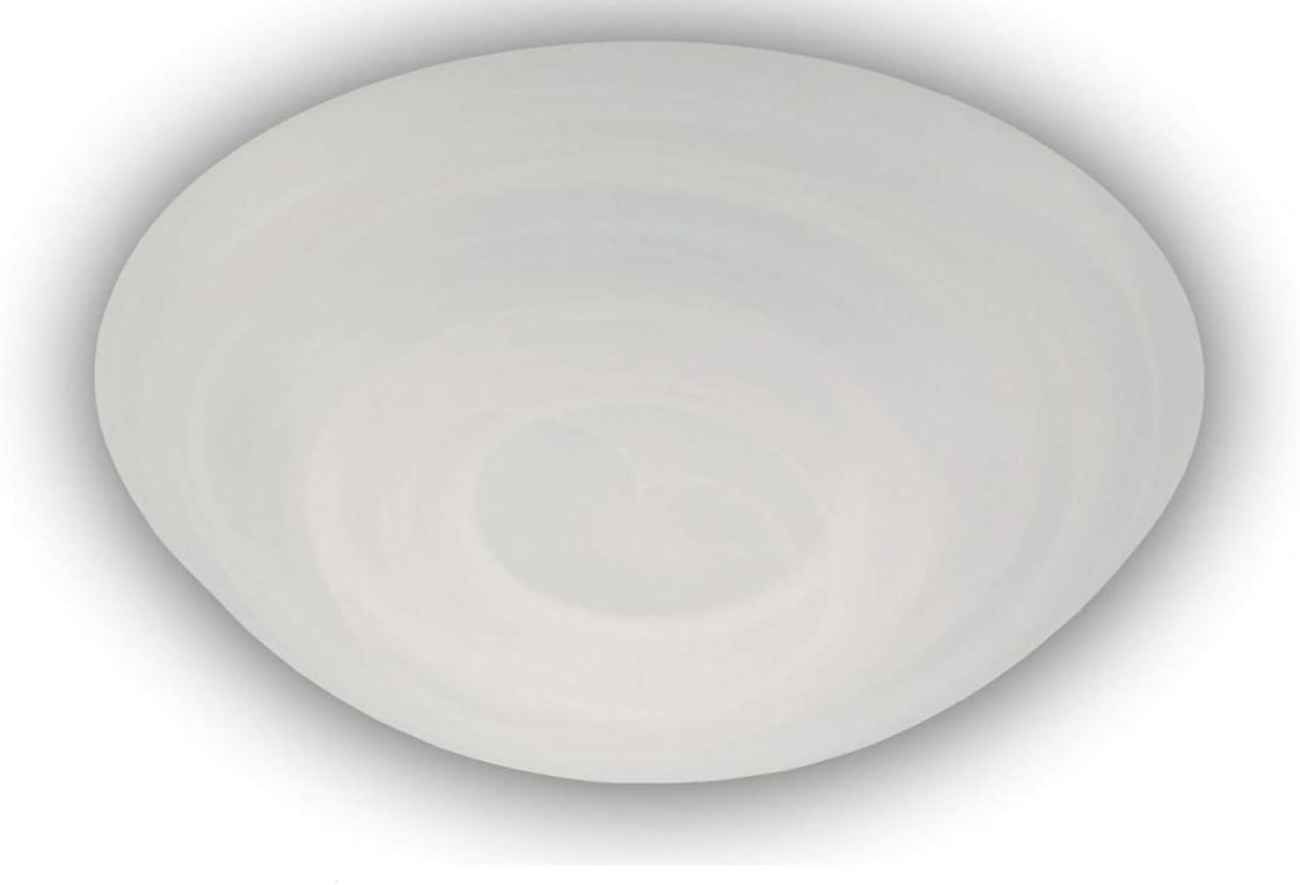LED Deckenleuchte dimmbar, Deckenschale rund, Glas Alabaster, Ø 35cm Bild 1