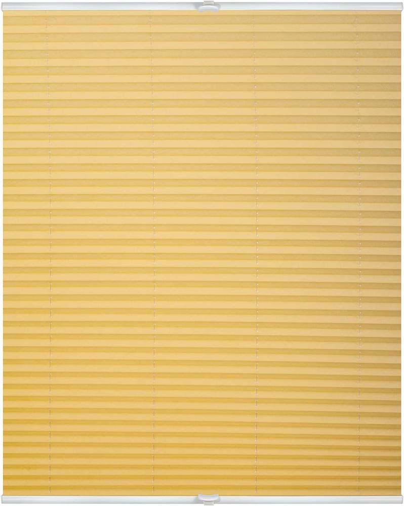 Lichtblick Plissee Klemmfix, ohne Bohren, verspannt, gelb, 130 x 110 x 3 cm Bild 1