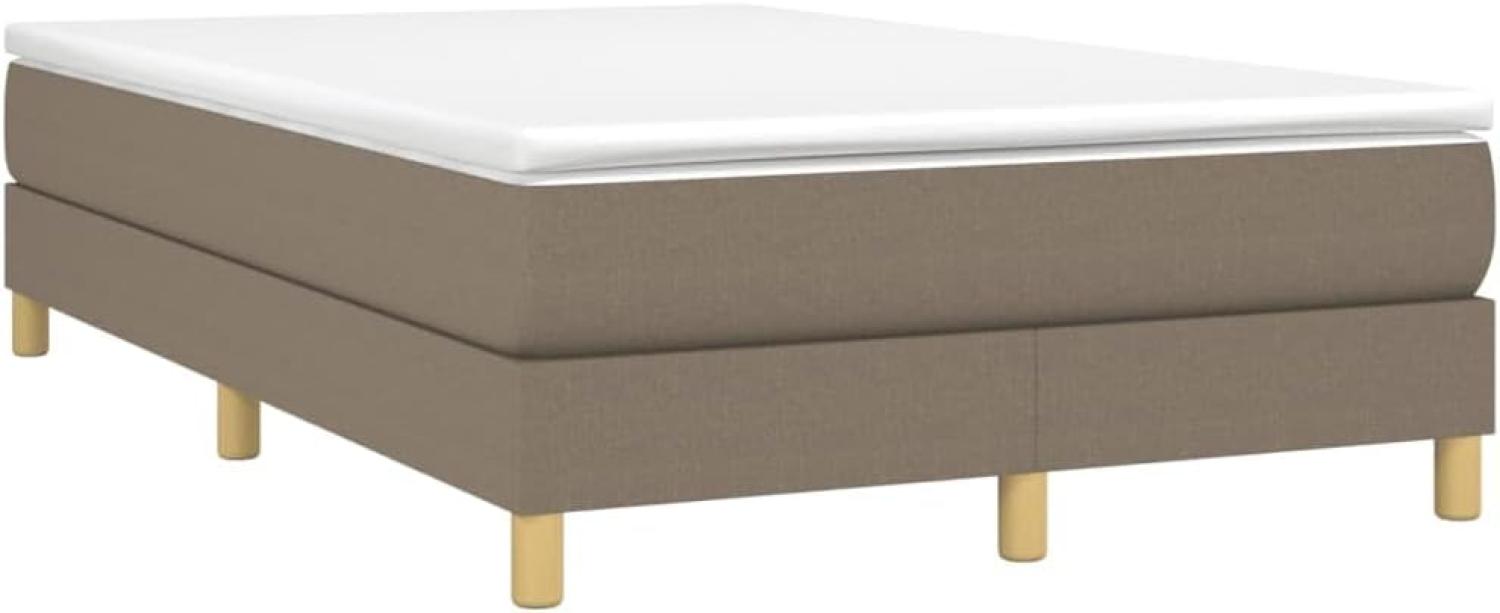 Boxspringbett mit Matratze Taupe 120x190 cm Stoff (Farbe: Taupe) Bild 1