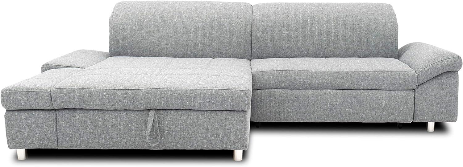 DOMO. collection Mika Ecksofa, Sofa in L-Form, Eckcouch Eckgarnitur, 260x178x80 cm, Polsterecke in grau Bild 1