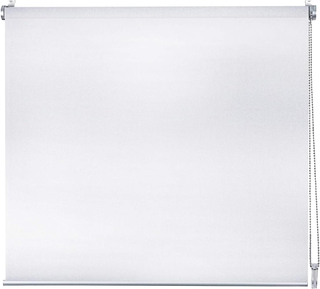 ondeco Klemmrollo ohne Bohren, Sichtschutz Rollo Fenster innen und Tür mit Klemmträger Smart tauglich - Weiss - 45x150 cm Bild 1