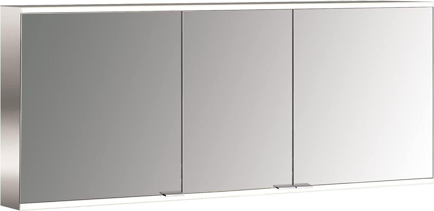 Emco prime 2 Lichtspiegelschrank, 1600 mm, 3 Türen, Aufputzmodell, IP 20, ohne Lichtpaket, Ausführung: Glasrückwand verspiegelt - 949705048 Bild 1