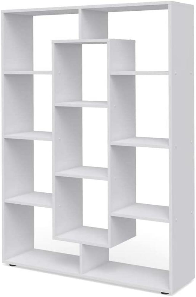 Vicco Raumteiler Bücherregal Standregal Wandregal Büroregal 11 Fächer Weiß Bild 1