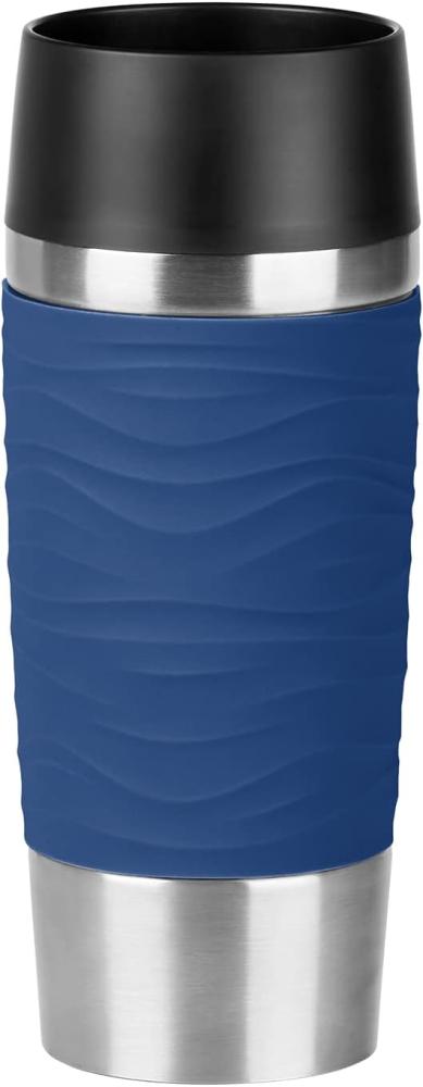 EMSA 'Thermal Travel Mug Waves' Thermobecher, blau, 360 ml Bild 1