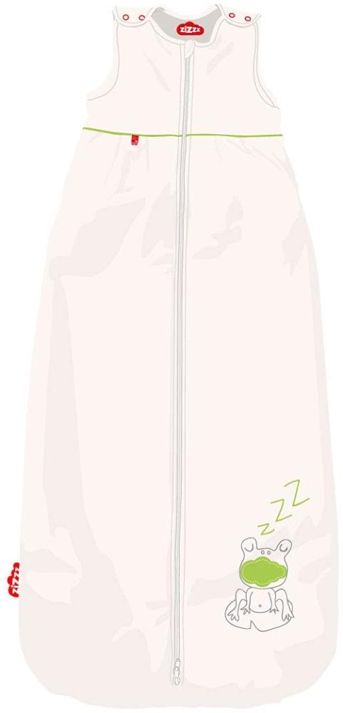 Zizzz 4 Jahreszeiten Kinderschlafsack in 3 Größen & vielen süßen Designs - Atmungsaktiver Schlafsack für einen erholsamen Schlaf mit Zizzz (110cm (24-48 M), Frog) Bild 1