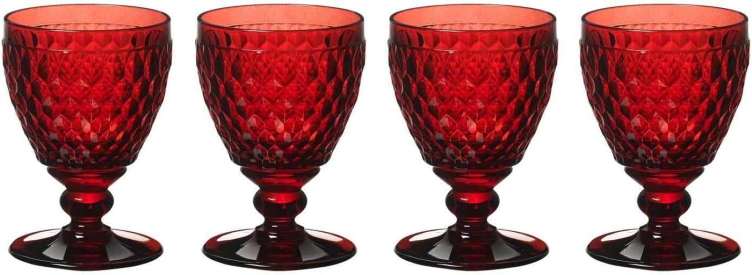 Villeroy & Boch Vorteilset 4 Stück Boston coloured Wasserglas red rot 1173090130 Bild 1