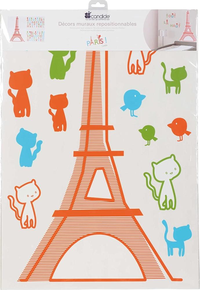 Candide 293350 Wandsticker zur Dekoration Paris, 1 großer Aufkleber und Buchstabenaufkleber (Alphabet in 2-facher Ausführung) Bild 1