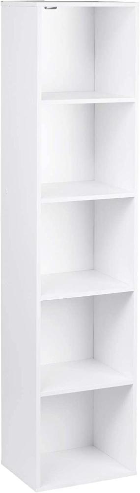 Bücherregal mit 5 Ebenen Modell Kuep weiß Bild 1