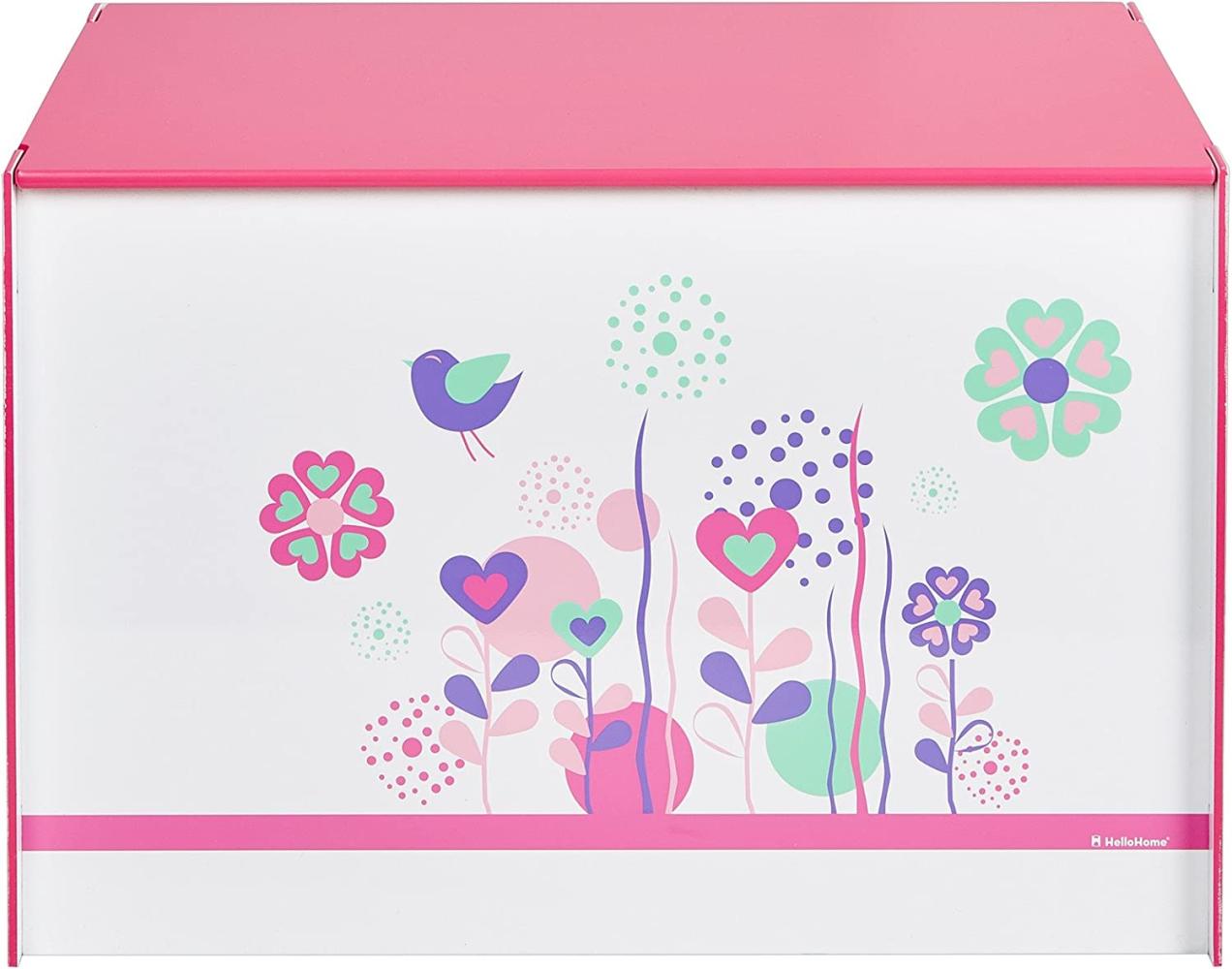 Worlds Apart 'Blumen und Vögel' Spielzeugkiste weiß/pink Bild 1