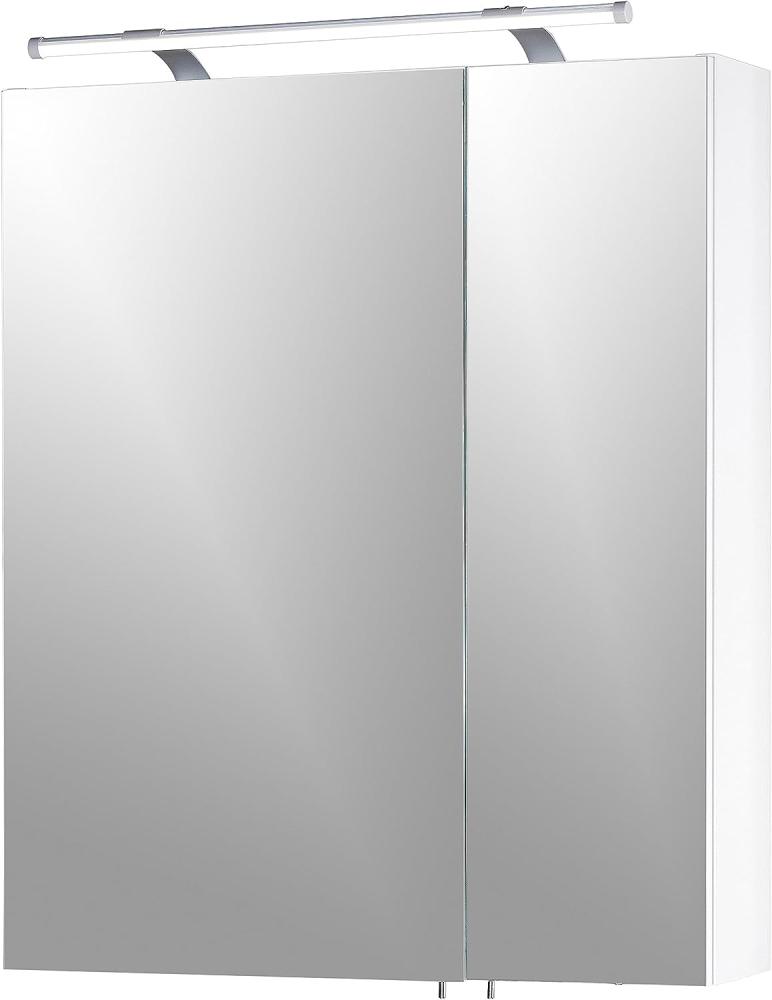 Schildmeyer Spiegelschrank 125095, weiß Glanz, 60 x 16 x 75 cm Bild 1