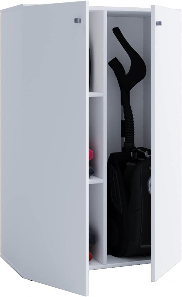 VCM Putzschrank Lona Mini mit Türen Weiß Bild 1