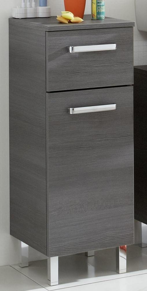 Pelipal Badezimmerschrank Quickset 352 in Graphit Struktur Quer, 30 cm breit | Unterschrank mit 1 Tür, 1 Schubkasten und 1 Einlegeboden Bild 1