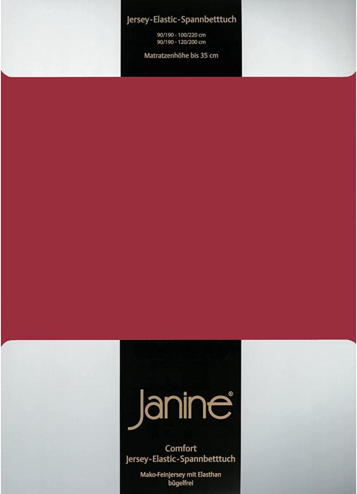 Janine Spannbettlaken Jersey Elastic, Granat, Größe Bettlaken:140/160x200/220 Bild 1
