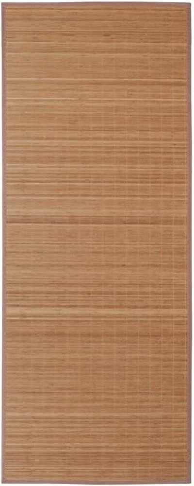 Rechteckig Brauner Bambusteppich 150 x 200 cm Bild 1